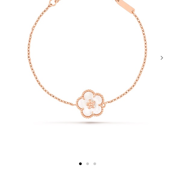 Van Cleef & Arpels 18K Rose Gold MOP Lucky Spring bracelet Plum Blossom - Picture 12 of 13
